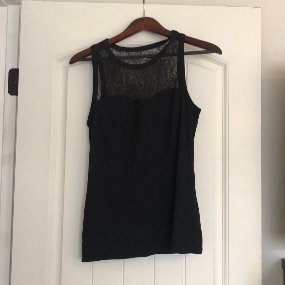 Black Express Lace Tank